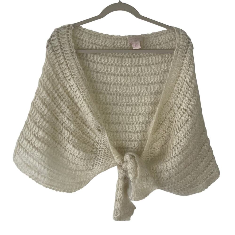 Central Park‎ West Women's Size S/M Cream Mohair Knit Cardigan Sweater